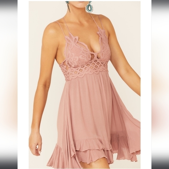 Free People Adella Slip Dress in  Ballet Rose• XS - Picture 3 of 13